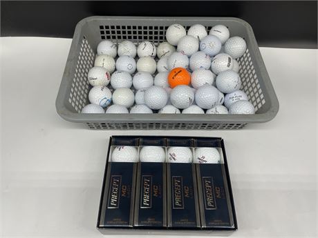 12 NEW BOX OF 30 USED GOLF BALLS