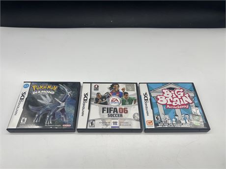 3 *EMPTY* NDS GAME BOXES - ALL HAVE INSTRUCTIONS
