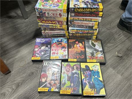 25 JAPANESE ANIME VHS TAPES