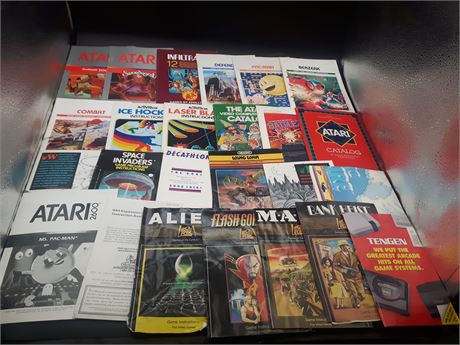 LARGE COLLECTION OF RETRO VIDEO GAME MANUALS - VERY GOOD CONDITION