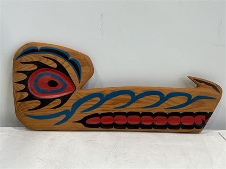 INDIGENOUS SIGNED ART BY BRAD BAZILLE (27”x11.5”)