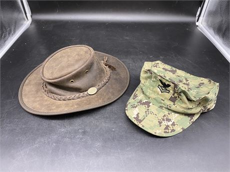 ARMY HAT & AUSTRALIAN BARMAH HAT (Both small)