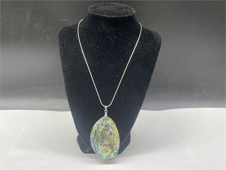 925 ITALY ABALONE SHELL NECKLACE (18”)