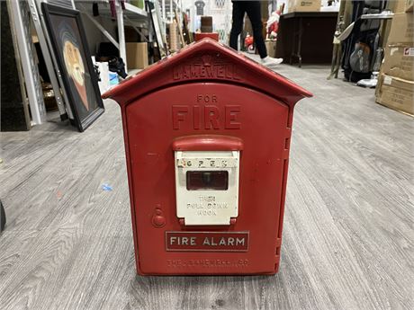 VINTAGE GAMEWELL FIRE ALARM - 17” TALL