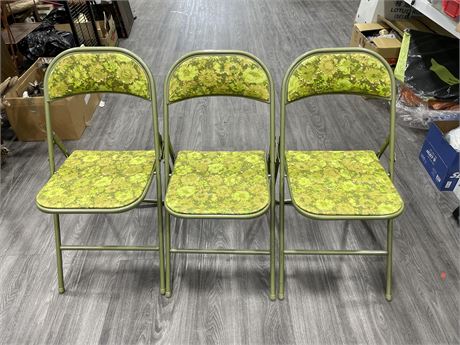 3 MCM COOEY FOLDING CHAIRS