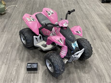 CHILDREN’S PINK ATV W/BATTERY (28”X42”X28”)
