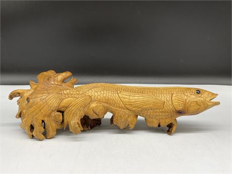 FISH CARVED FROM DRIFTWOOD (14”X4”)