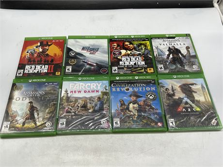 8 XBOX ONE GAMES - FARCRY & ARK ARE SEALED