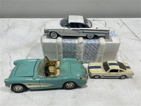 3 DIECAST CARS INCLUDING 1:18 & 1:24 SCALE