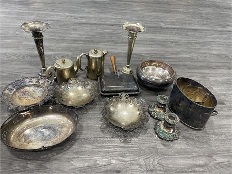 LOT OF 13 SILVER PLATED ITEMS
