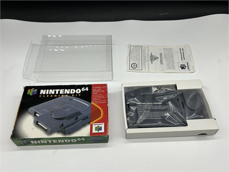 N64 CLEANING KIT COMPLETE W/BOX - EXCELLENT COND