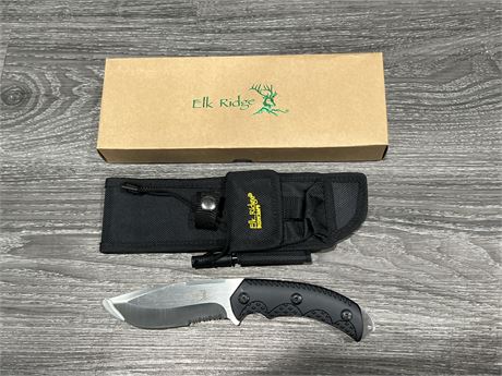 NEW ELK RIDGE KNIFE W/ SHEATH - 4” BLADE