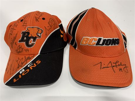 BC LIONS SIGNED HATS