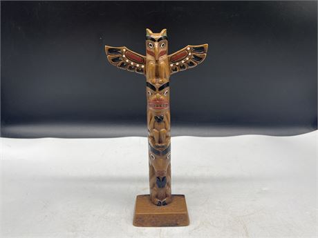 HAND PAINTED TOTEM POLE BY BOMA CANADA - 12”