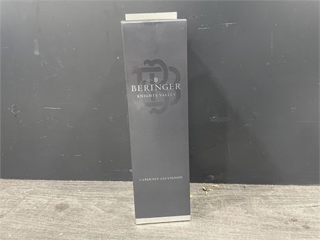 BOXED BOTTLE OF BERINGER KNIGHT’S VALLEY CABERNET SAUVIGNON WINE (UNOPENED)