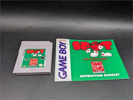 SPOT THE VIDEO GAME - WITH ORIGINAL MANUAL - EXCELLENT CONDITION - GAMEBOY