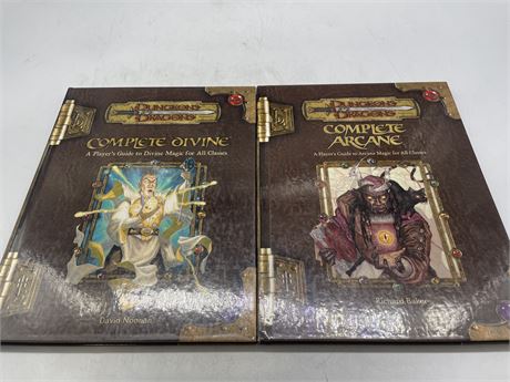DUNGEONS & DRAGONS BOOKS - COMPLETE DIVINE AND COMPLETE ARCANE