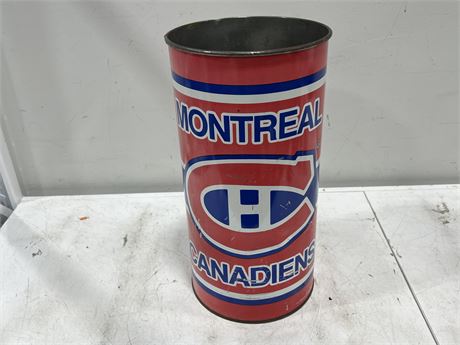 1990 MONTREAL CANADIENS TRASH CAN (19” tall)
