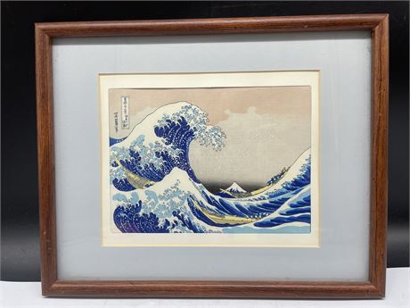 HOKUSAI’S THE BIG WAVE LITHOGRAPH 15”x12”