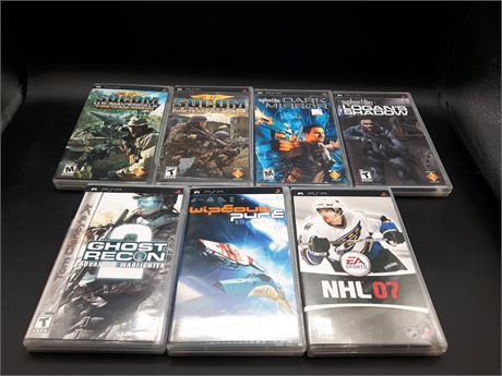 COLLECTION OF PSP GAMES - VERY GOOD CONDITION
