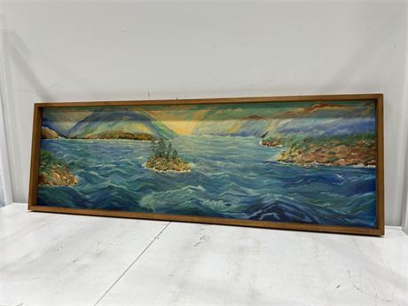 SIGNED ORIGINAL PAINTING ON BOARD (61”x21”)