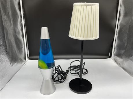 SET OF LAMPS - LAVA & IKEA (TALLEST IS 19”)