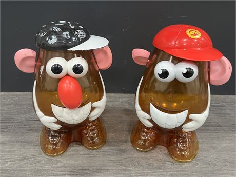 2 LARGE MR POTATO HEAD CONTAINERS (13” tall)