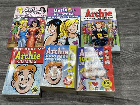 ARCHIE COMICS - 3 LARGE, 3 SMALL