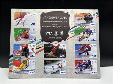 LIMITED EDITION VANCOUVER 2010 OLYMPICS VISA PLAQUE 14X11” (10/500)