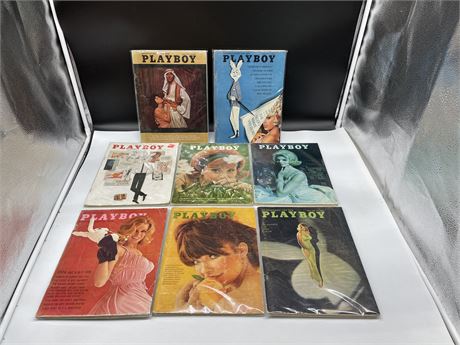 8 ISSUES PLAYBOY 1962-68