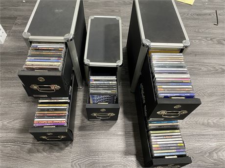 3 CD CASES WITH ~100 CDS