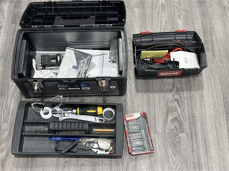 2 TOOL BOXES W/MISC TOOLS