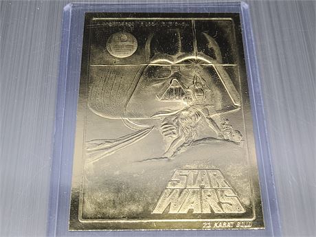STAR WARS  23CT GOLD CARD , LIMITED EDITION #4122