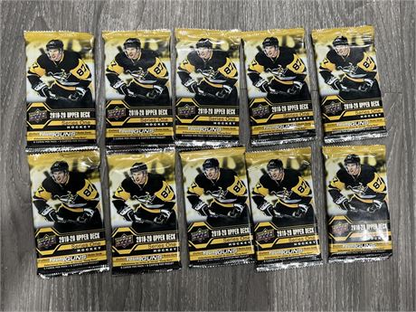 10 SEALED 2019/20 SERIES ONE UD YOUNG GUNS PACKS