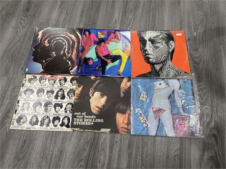 6 ROLLING STONES RECORDS - CONDITION VARIES
