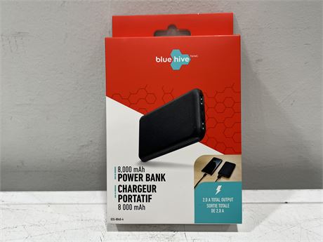 BNISB PORTABLE POWER BANK W/2 USB PORTS TO CHARGE DEVICES