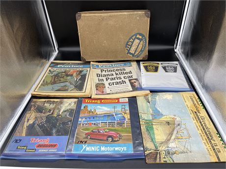 VINTAGE MEMORABILIA/MAGAZINES & SUIT CASE DATED BACK TO THE 30’s