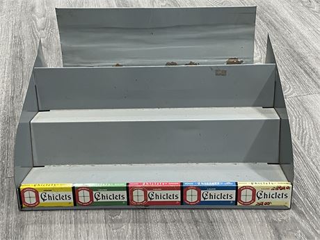VINTAGE CHICLETS STORE DISPLAY STAND