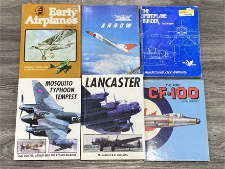 HARDCOVER AIRPLANE BOOKS - ARROW, CF100, MOSQUITO ETC.