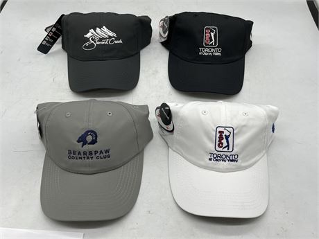 4 NEW IMPERIAL SPORTS ADJUSTABLE GOLF HATS