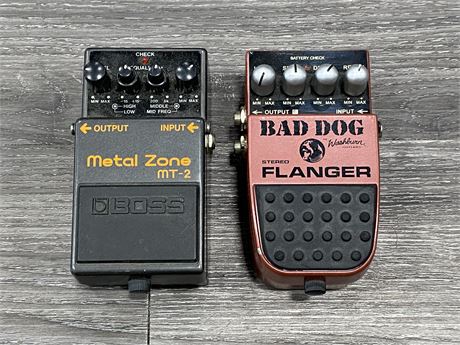 BOSS METAL ZONE + BAD DOG FLANGER GUITAR PEDALS