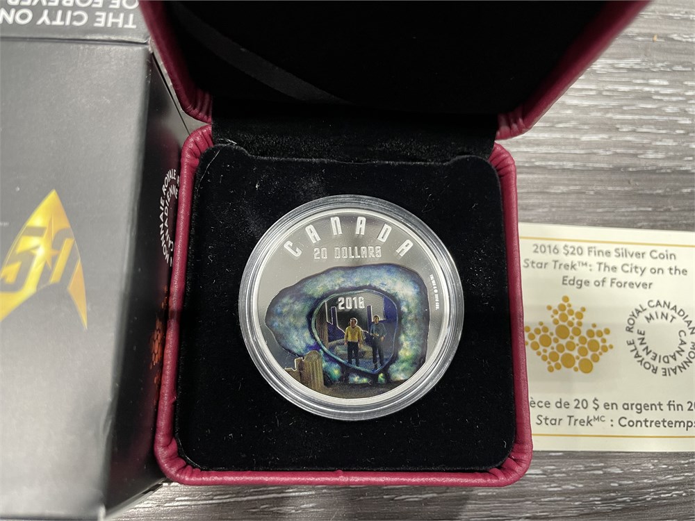 Urban Auctions - ROYAL CANADIAN MINT STAR TREK FINE SILVER $20 COIN