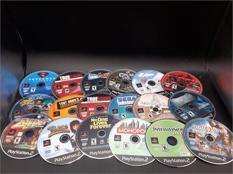 LARGE COLLECTION OF LOOSE DISC PS2 GAMES
