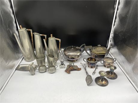 LOT OF VINTAGE PEWTER + EPS & OTHERS
