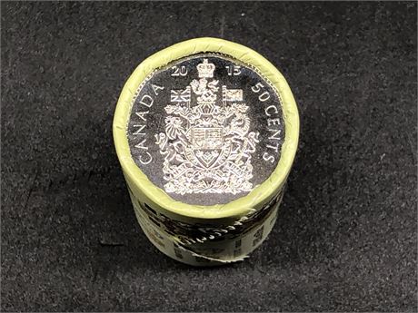 CANADIAN MINT FACTORY ROLLED 2015 50CENT COINS