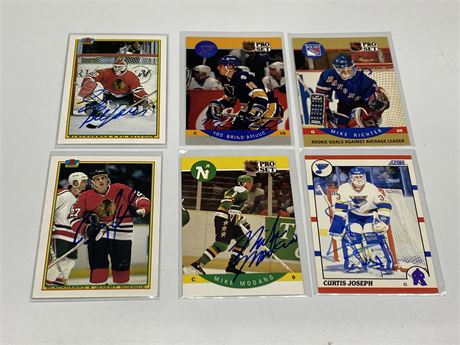 6 AUTOGRAPHED ROOKIE CARDS - 90s STARS