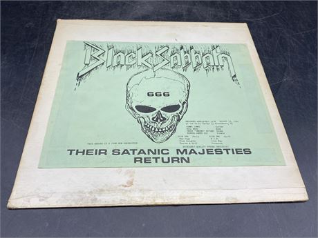 BLACK SABBATH - 1980 BOOTLEG RECORD - SLIGHTLY SCRATCHED