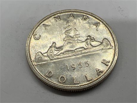 1955 SILVER CDN DOLLAR
