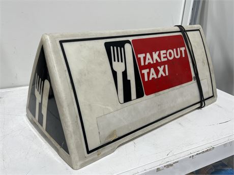 TAKEOUT TAXI CAR TOP PIECE (25” wide)