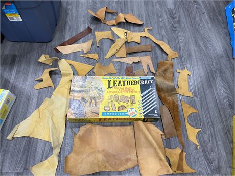 VINTAGE LEATHER CRAFT + EXTRA SCRAP LEATHER